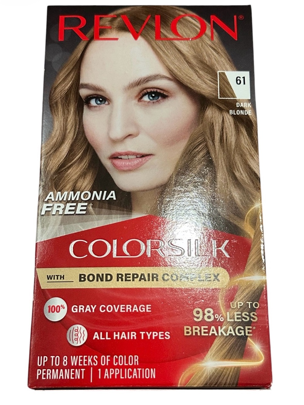 Revlon ColorSilk Permanent Hair Color 61 Dark Blonde - Natural Blonde Tones